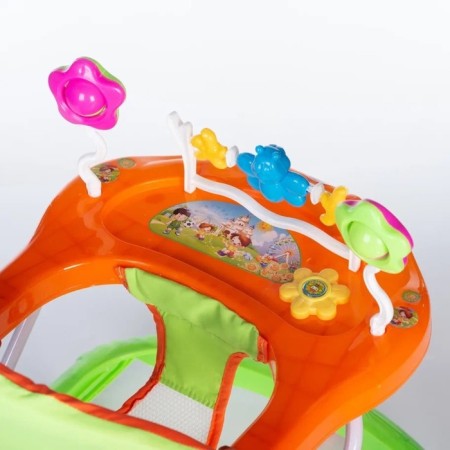 Walks Jolly Ride BW110, 7 wheels, with sound effects, plastic wheels, orange color-3
