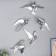 Souvenir Polystone Wall Decor "Seagull" mix silver