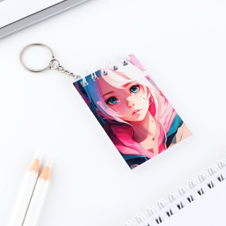 Key a keychain “Anime” notebook, 5.5 x 7.5 cm-3