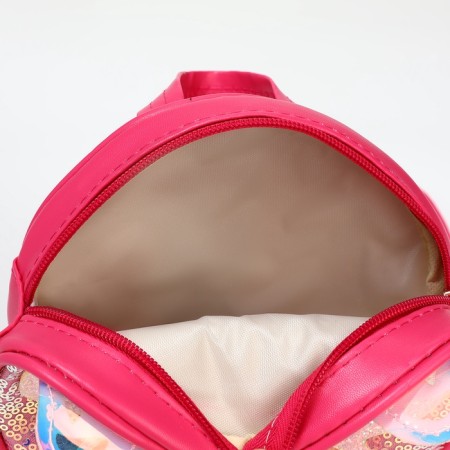 Baby backpack on lightning, bright pink color-5