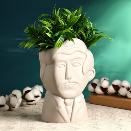 Kashpo - Vase "Gregor" 21x9x13cm, Gray-1