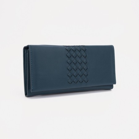 Women's wallet on magnets, green color