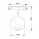 Technical TR028-2-15W3K-B BALL, 134X215 mm, LED, 15W, 800lm, 3000k, Black Color Black