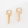 Earrings Metal "Chains" two links, white color in gold