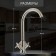 Kitchen mixer Zein ZS13, Cran-Box Brass 1/2 ", stainless steel, satin