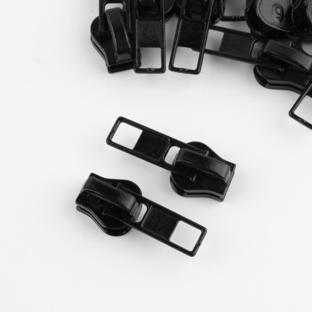 Automatic lock for lightning "Tractor", No. 5, 10 pcs, black color