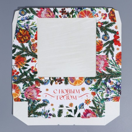 Folding box "New Year's botanist", 20 x 20 x 4 cm, New Year-4
