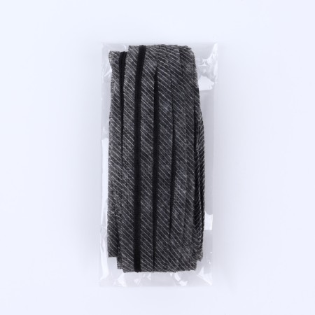 Bloss ribbon with a cassation, 15 mm × 10 m, color gray color-3