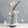 Interior light doll "Grandfather Frost in gray caftan, holds an asterisk" 60x16x13 cm