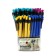 Ballic handle, automatic, line 1.0 mm, blue rod, with a rubber holder, MIX case (barcode on a piece)