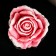 Figure soap "rose" red with white, 67g