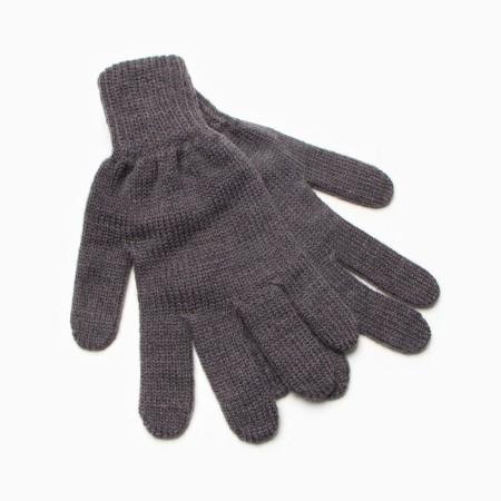 Female gloves, dark gray color, size 18-1