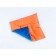 Pillow for a square chair 45x45cm, height 5cm, blue velor, orange, synthet. fiber