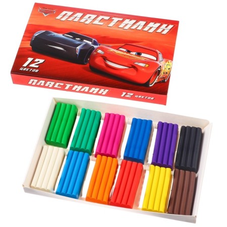 Plasticine 12 colors 180 g "Champion", cars-2