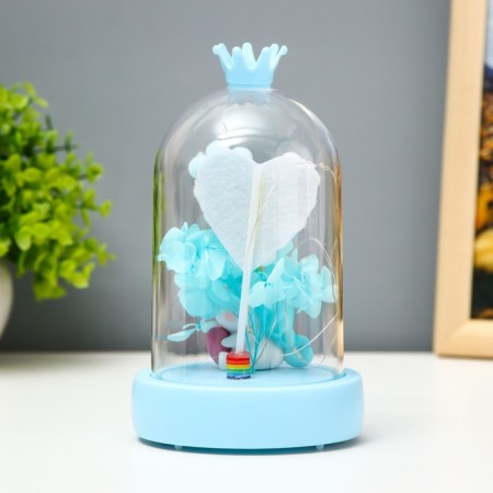 Nightlight music flask "Unicorn" Led 3haa Blue 9.5x9.5x16 cm-2