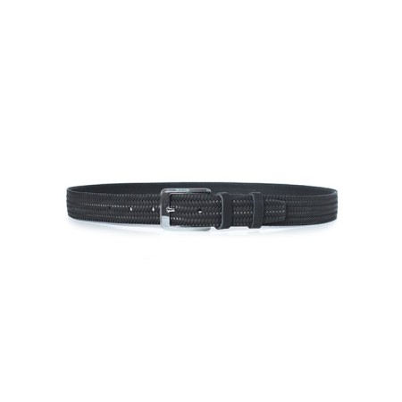 Children's belt, genuine leather, 2 size 100x3x30 cm, black-3