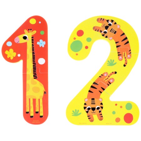 Soft puzzle for kids “Learning numbers: animals”, 5 puzzles, crumb me-5