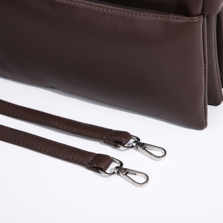 Cross-Bodi Bag on a zipper, brown color-5