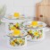 Set of pots "strawberries", 3 subjects: 1.5 l, 2.9 l, 4.5 l, enameled covers, induction