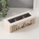 Casket wood 3 divisions "houses and trees" 9x23.4x7.2 cm