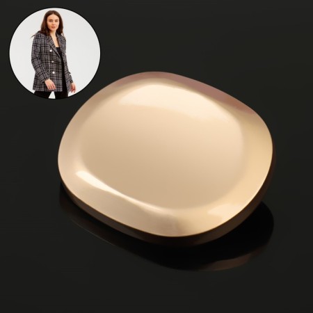 Metal button on the leg, decorative, 30 × 36 mm, gold color