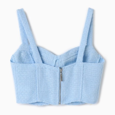 Women's tweed corset, mist, p. S, blue-2