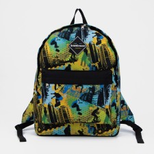 A backpack with a zipper, Erich krause, colorful color