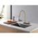ABBER WASSER KREIS AF8114G kitchen mixer, sliding watering can, brass, gold color