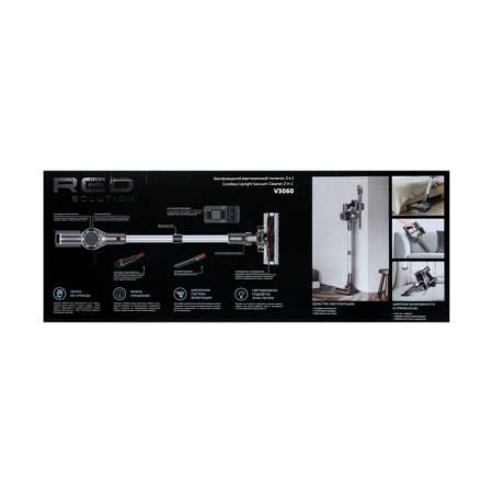 Vacuum cleaner Red Solution V3060, vertical, wireless, 250 W/20 kPa, 0.9 l, gray-11