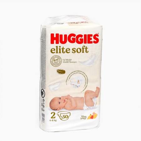 Distributes of Huggies Elite Soft, 4-6 kg (size 2), 50 pcs