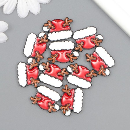 Decor for creativity plastic "New Year's cap with horns" 1.9x2.8x0.5 cm-2