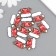 Decor for creativity plastic "New Year's cap with horns" 1.9x2.8x0.5 cm