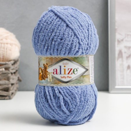 Yarn "Softy Plus" 100% micropoliester 120m/100g (374 jeans)