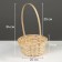 Wicker basket 20 x 20 x 9 cm, handle h = 25 cm, red