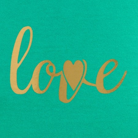 Gift box, with embossing "Love", green 21*21*21*cm-2