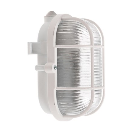 Lamp NBP 01-60-002 UK, E27, 60 W, 230 V, IP53, with a lattice, white