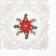 Poansettia tablecloth with embroidery, 85 x 85 ± 5 cm, p/e