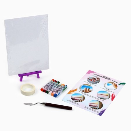Drawing pastel with an easel "lavender field", a set for creativity-5