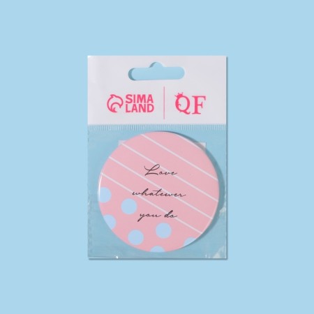 Pocket mirror “inscriptions”, d = 7 cm, color mix-5