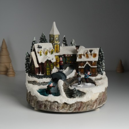 Souvenir plastic light "winter fun" is spinning 20.5x17x20.5 cm-1