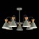 Ceiling EVOLUCE lamp. Sle125112-07. Modica. 7x40 watts, E14, 75x75x45 cm, gray color, golden