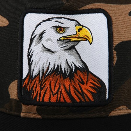 Men's cap with a grid "Eagle", Black Color, Rr. 56-7