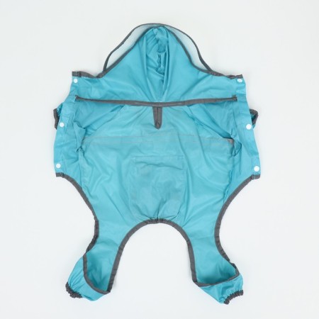 Combiason for dogs, demi -season with a visor, size M (DS 32, OG 45, Osh 35 cm), blue-11