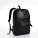 City backpack of artificial leather with lightning, 3 pockets, black color