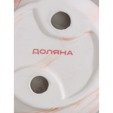 Soapwood ceramic share "rosalin", white-beige color-4