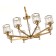 Lamp with a universal mount 8x60W E27, size 84x84x37/90 cm