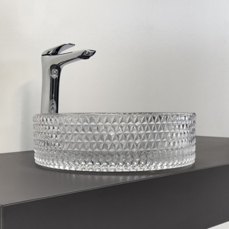 Haller shell COMFORTY CF21003, glass, round, transparent glass, 36 cm-2