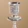 Legal candlestick, 8 × 8 × 16.5 cm, silver color