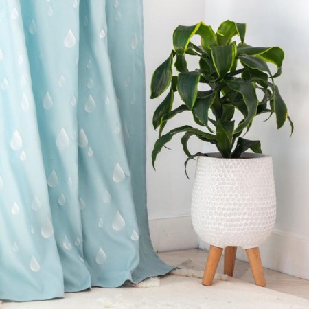 Set of curtains "Dixie", size 2x145x270 cm, blue color-1