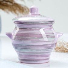 Ceramic pot for baking No. 6, 0.65l / 12x12cm, lavender